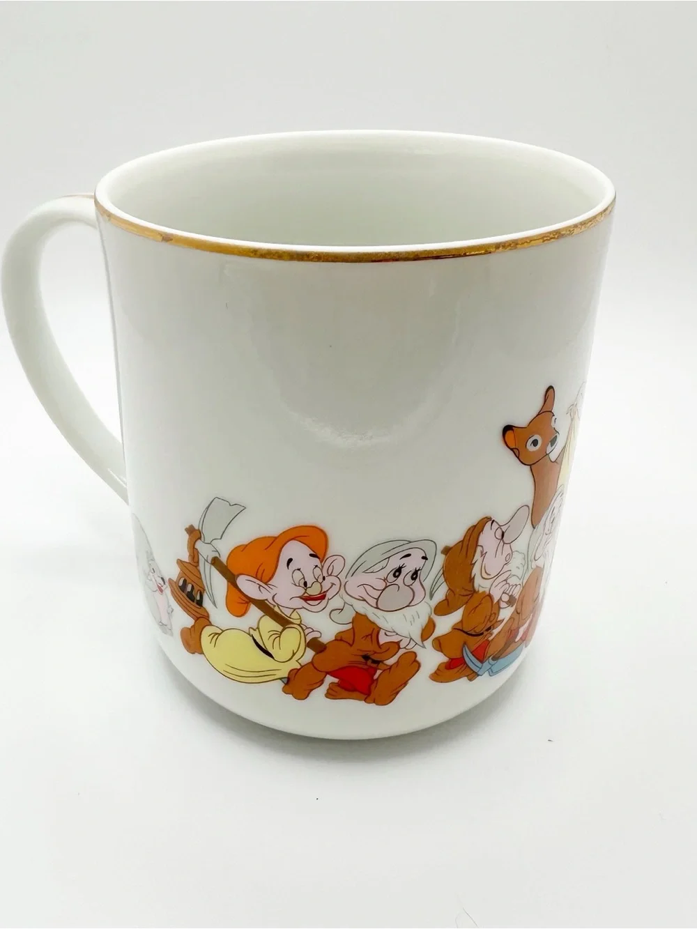 Rare Vintage Walt Disney Snow White & the Seven Dwarfs Cup Mug Porcelain  Japan